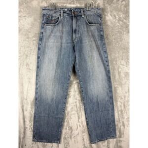 AZZURE Denim Jeans 36W x 34L Blue Perfect Fit Straight Leg Casual Mens